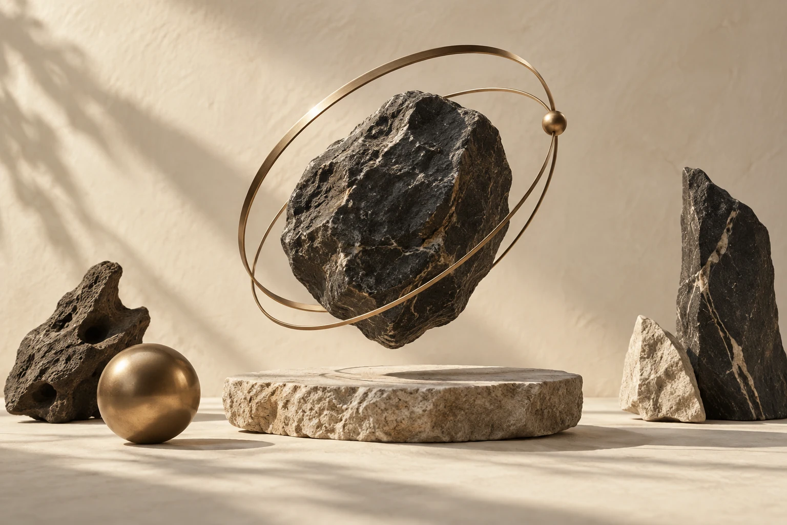 Stone and bronze project artwork